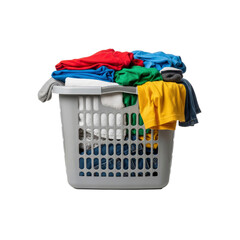 Laundry basket with colorful clothing