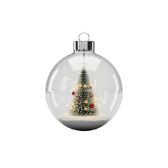 Christmas ornament with snowy tree inside