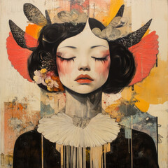 woman in carnival mask