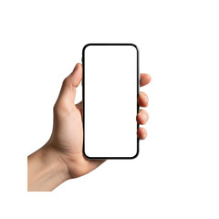 Hand holding modern smartphone