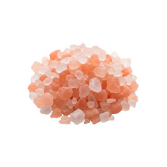 Heap of Himalayan pink salt on Transparent Background