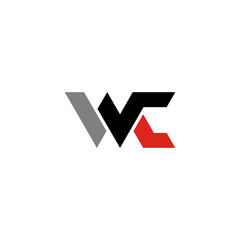 initials WC modern logo. construction simple icon