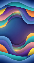 Abstract Wavy Layers of Color with Soft Glows and Deep Blue Center background wave Full HD 4K Video Download 2025 2026