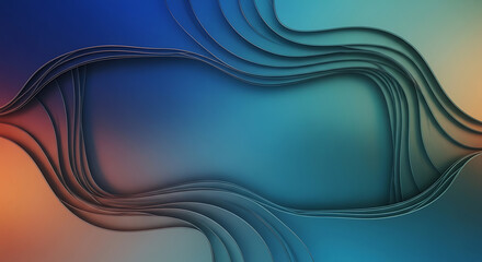 Layered abstract paper cut shapes with soft shadows and gradients in blue, teal, and orange tones background Full HD 4K Video Download 2025 2026