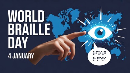 World braille day awareness campaign visual