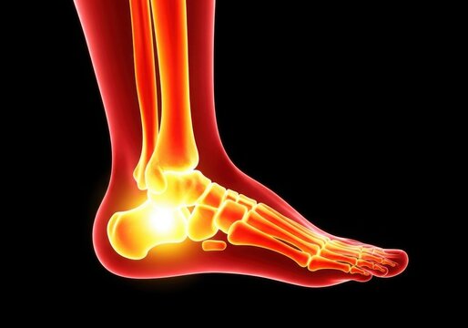 Illuminated foot anatomy