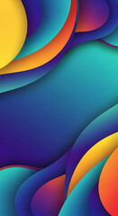 Vertical abstract colorful wavy shapes with gradients of blue, yellow, orange, and purple background Full HD 4K Video Download 2025 2026