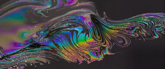 Iridescent Oil Slick Swirl.
