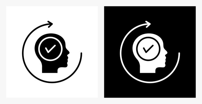 Habits BPM icon sheet in black and white, filled style.