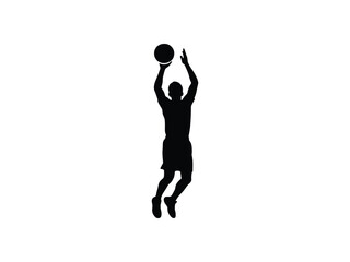 Person Playing Basketball Silhouette Icon