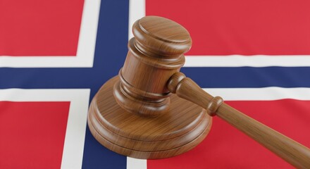 Judge's gavel on union jack: symbol of british justice and authority