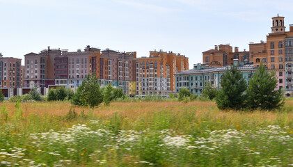 Multi-storey residential buildings in a modern European style