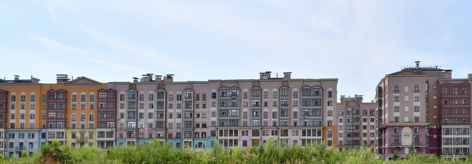 Multi-storey residential buildings in a modern European style