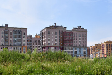 Multi-storey residential buildings in a modern European style