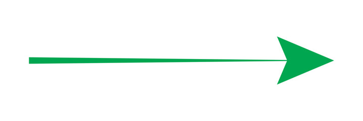 Obraz premium Green Arrow Icon Pointing Right Isolated on White Background