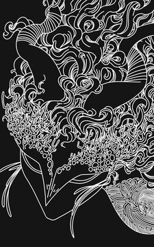  抽象的な星座イラスト - The Blind Blink -Capricorn 4696