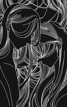  抽象的な星座イラスト - The Blind Blink -Gemini 4696