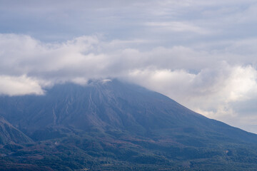 曇天の桜島