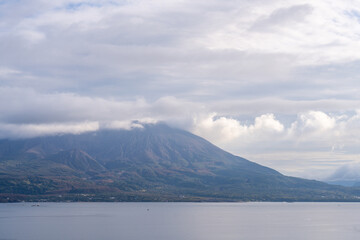 曇天の桜島