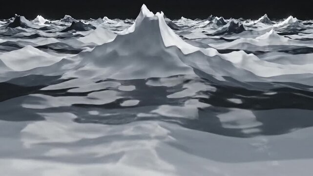 P191-Awesome white and grey background. Futuristic waves motion 3d backdrop. 4K 10s