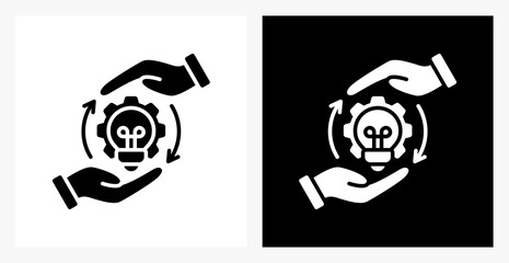 Development BPM icon sheet in black and white, filled style.