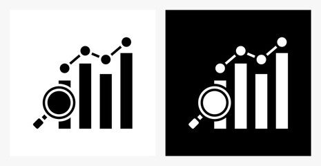 Benchmarking BPM icon sheet in black and white, filled style.