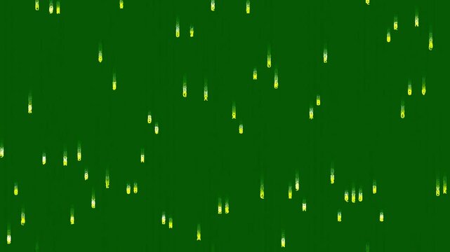 Green Matrix Falling Code Abstract Digital Rain Background.