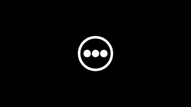 More options menu icon with digital glitch animation