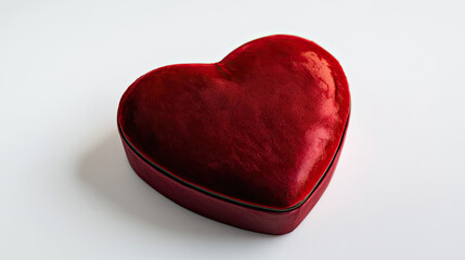 A red heart-shaped box sitting AI Generative
