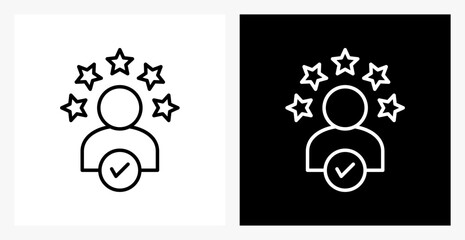 User Experience BPM icon sheet in black and white, line style.