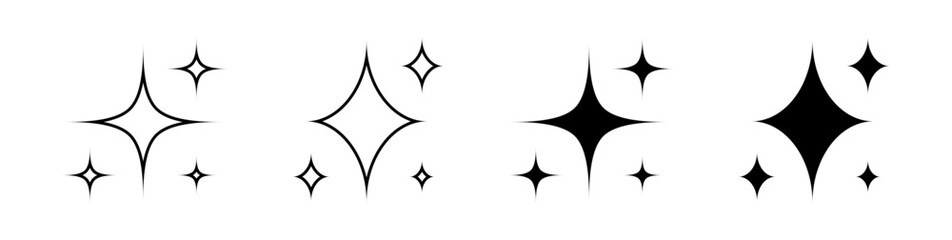 Sparkle icon set – Minimal decorative effects © golo