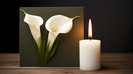 white tulip on black background