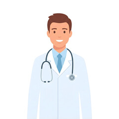 Fototapeta premium Friendly Medical Doctor Portrait Illustration - AI Generated