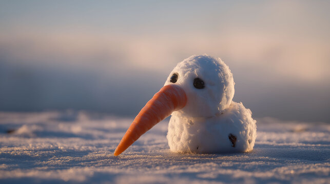 Melting snowman surreal twist