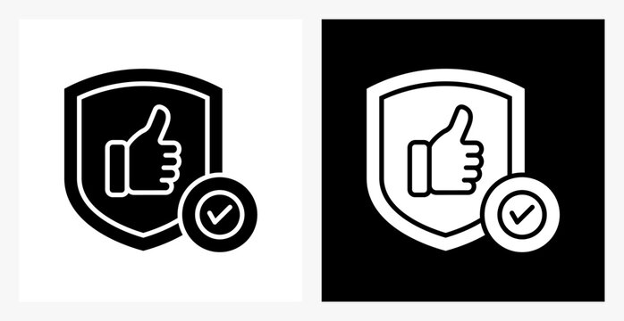 Reliability BPM icon sheet in black and white, filled style.