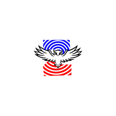 Obraz premium Graceful flying owl with lett...