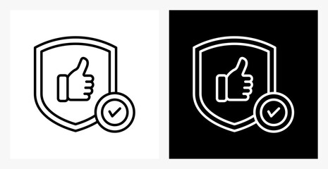 Reliability BPM icon sheet in black and white, line style.
