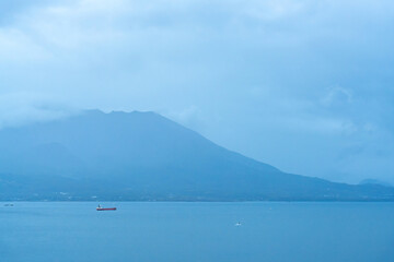 曇天の桜島
