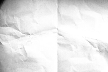 Creased paper texture overlay effect, png wrinkled paper surface, crumpled detail of paper,...