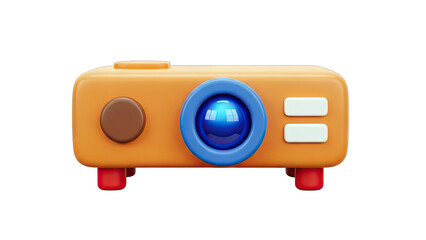 3D Rendered Projector Isolated on White Background