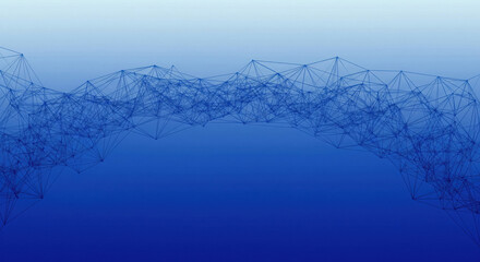 Abstract Blue Network Background with Digital Data Connections