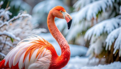 close up of a flamingo