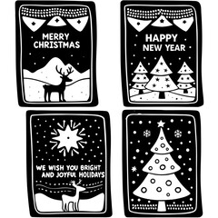 set of christmas icons