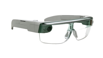 Smart augmented reality glasses for virtual experience and future vision technology on transparent background