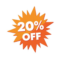 Red vector sale label featuring a special discount offer and a star symbol as a retail promotion sticker for business shop signs