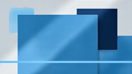 Blue Geometric Shapes with Gradient Effect.