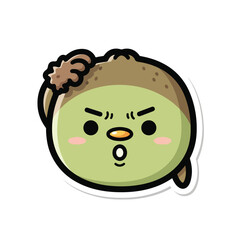 Obraz premium The Worried Little Moss Monster