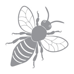 Obraz premium honey bee icon, honey bee silhouette vector, isolated on a white background