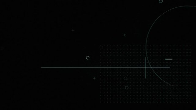 Abstract Futuristic HUD Interface Background with Minimal Lines and Dots, High Tech Motion Graphics Design