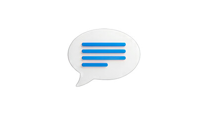 3D Speech Bubble with Text - Communication Concept